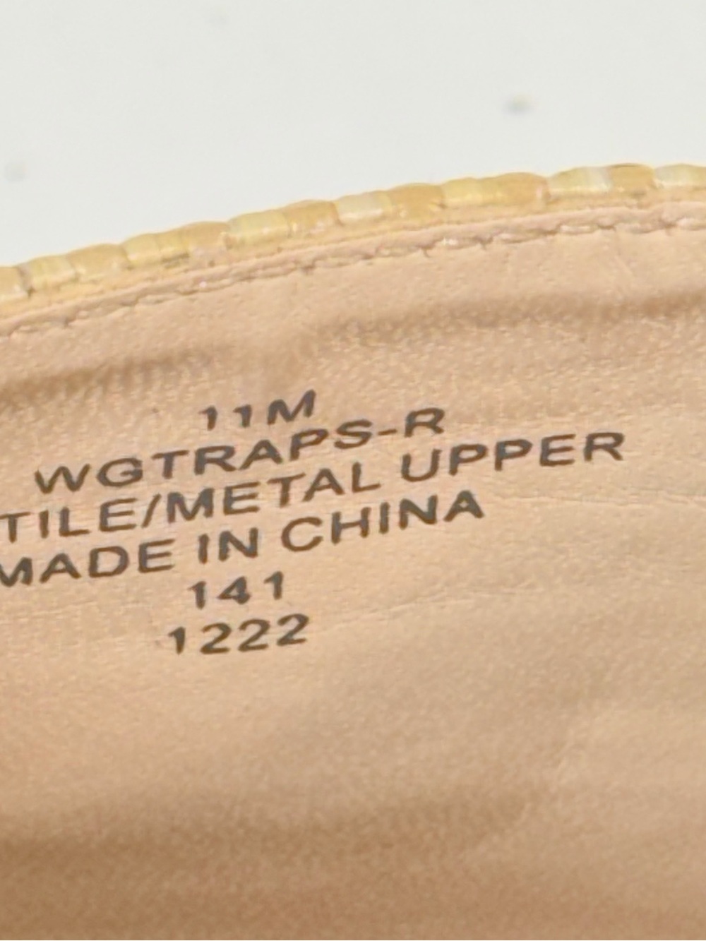 GUESS Traps Tan Raffia Slide Sandals Gold Chain Logo Flat Slides 11M WGTRAPS-R - Picture 5 of 7